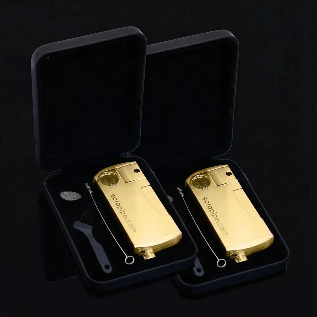 2 - Pack SoloPipe® Self - Lighting Pipe — Opulent Gold Edition - solopipe