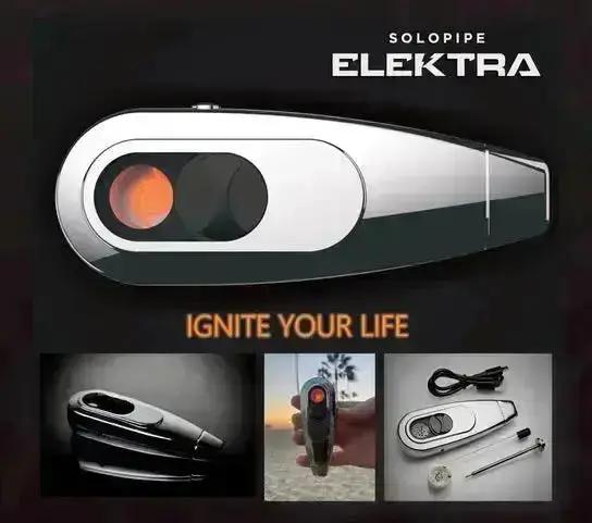 Elektra All-In-One Pipe and Lighter – Rechargeable Combo (Copy) solopipe