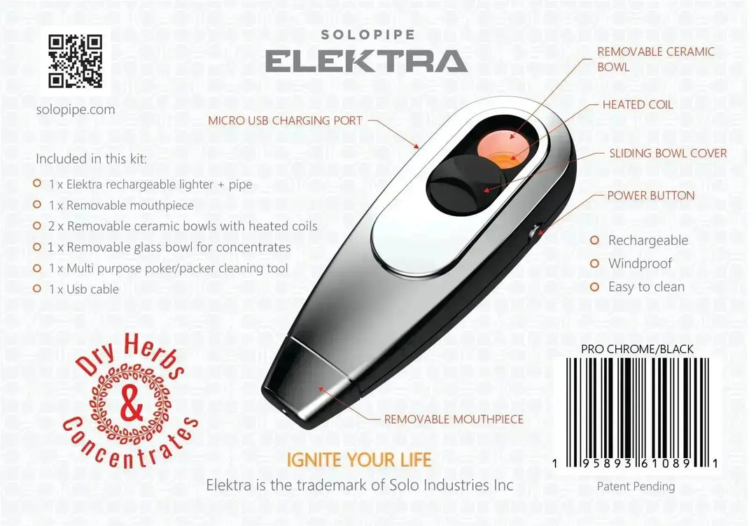 Elektra – Electric All-In-One Pipe | Flameless Premium Design (Copy) solopipe