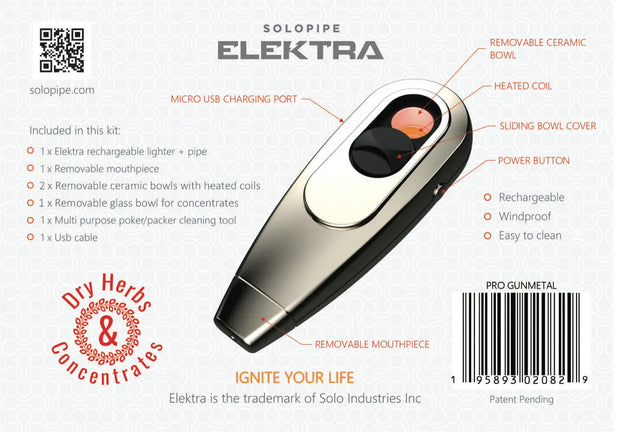 New Elektra Self Lighting Electric Pipe solopipe