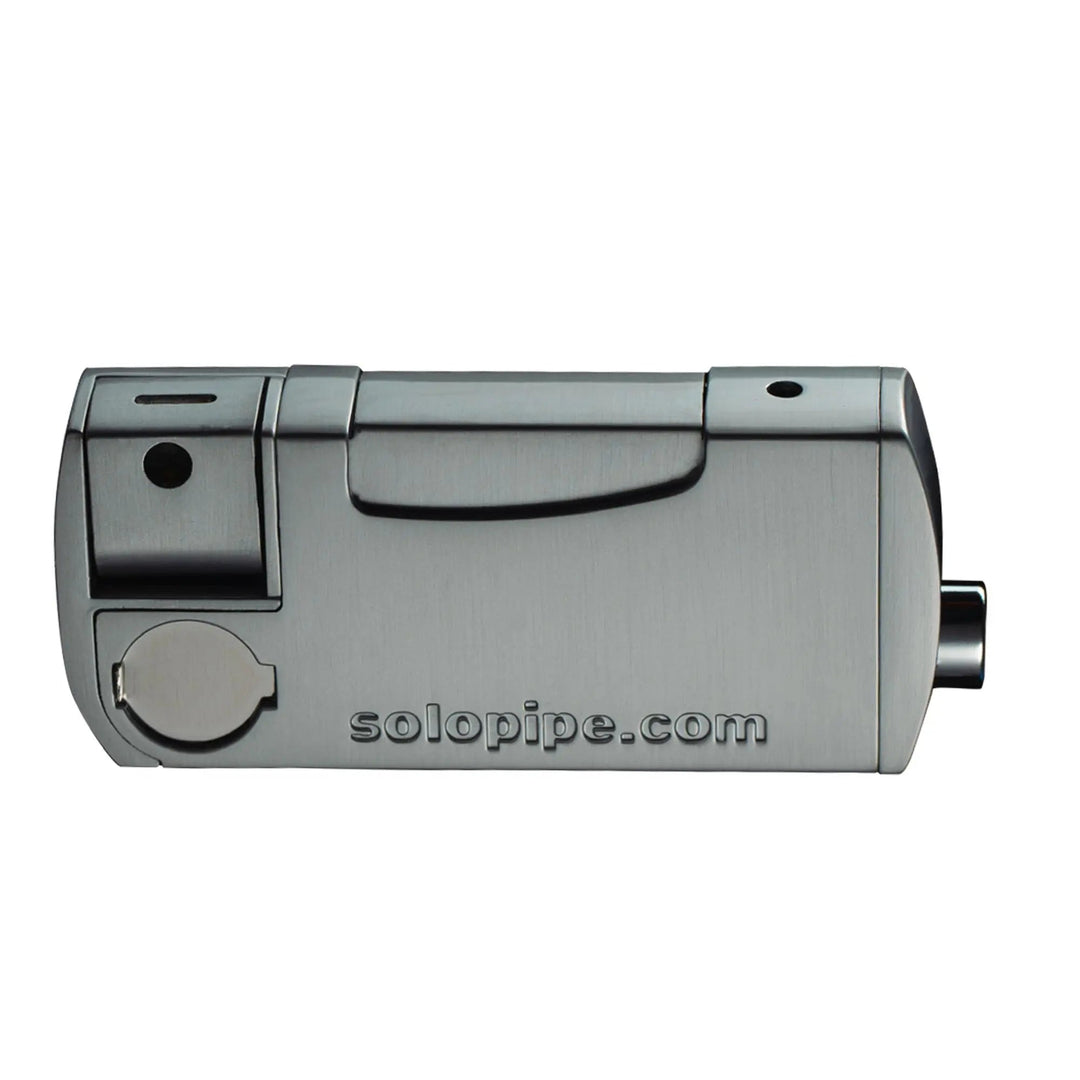 Original Solopipe Chrome Lighter & Pipe Combo front view