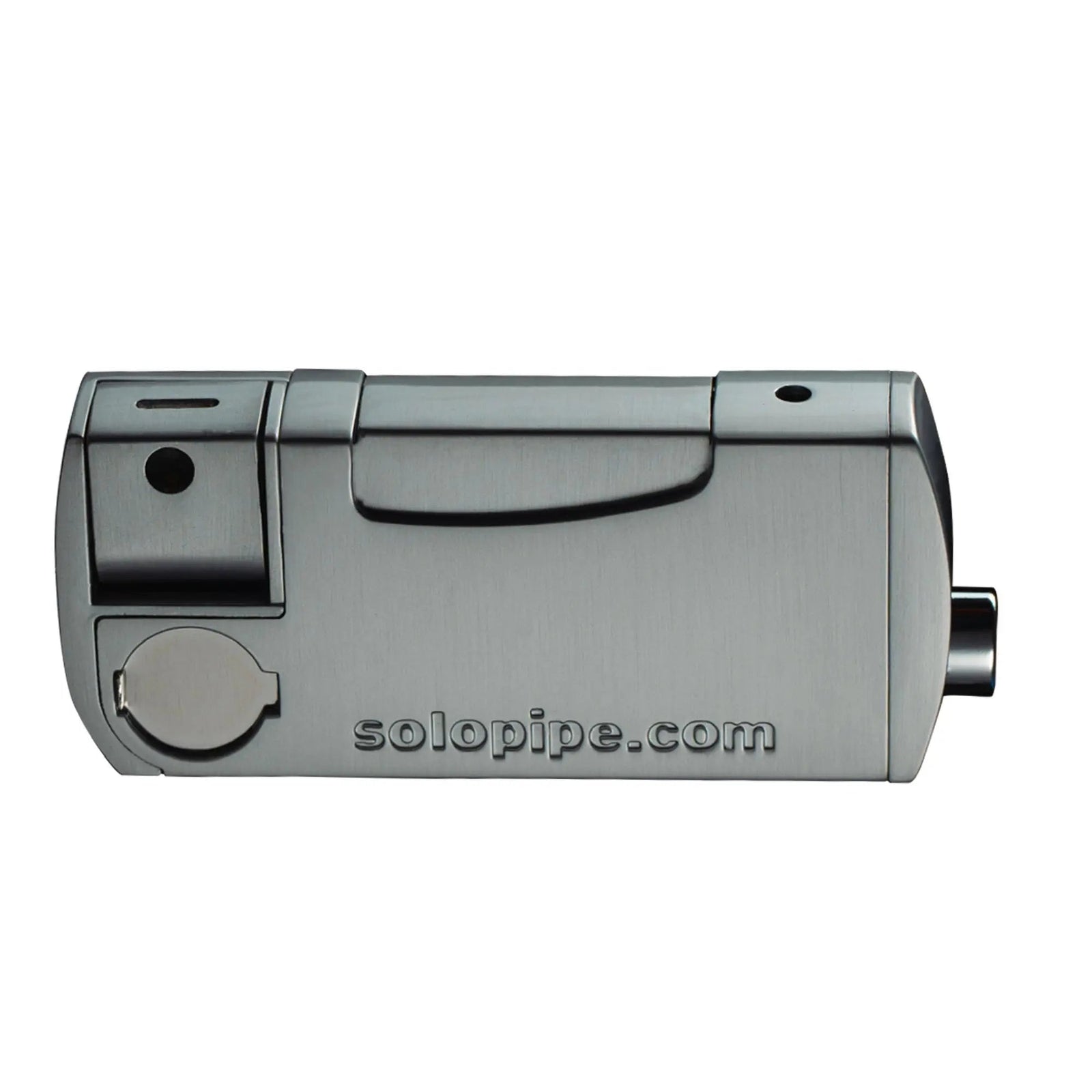 Original Solopipe Chrome Lighter & Pipe Combo front view