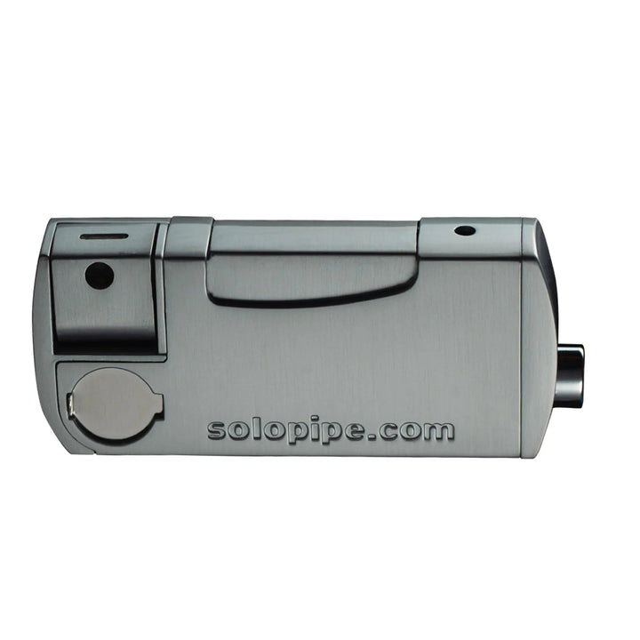 Original Solopipe Chrome Lighter & Pipe Combo front view