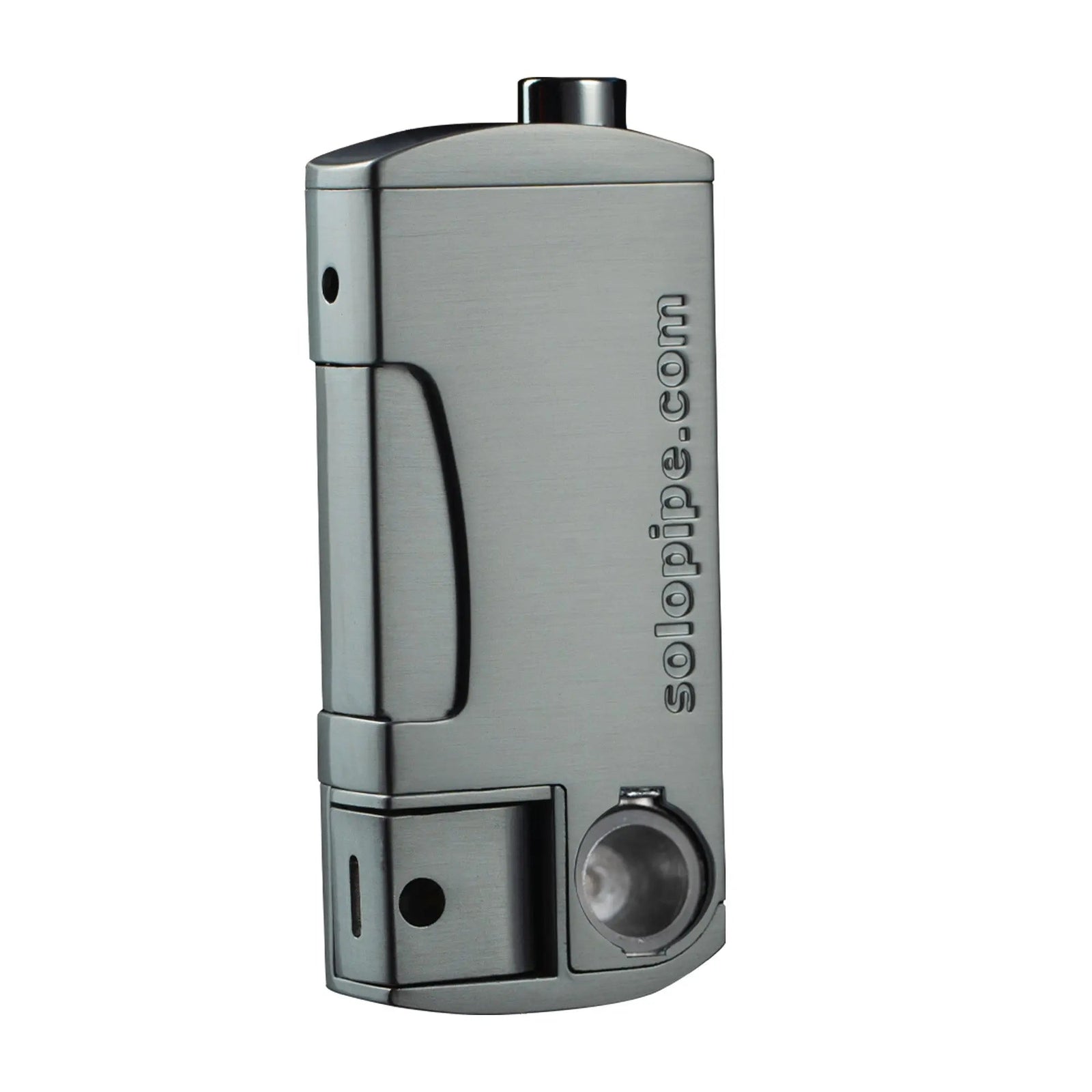 Original Solopipe Chrome Lighter & Pipe Combo front view