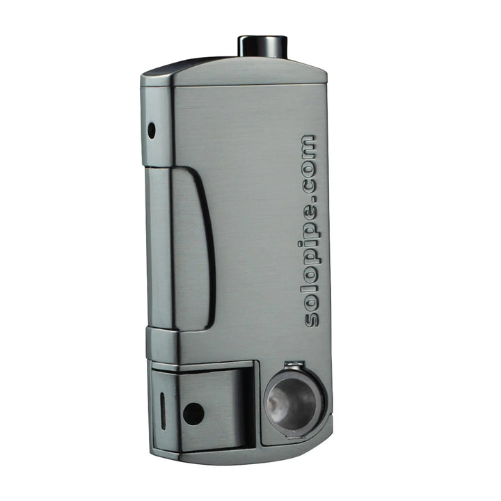 Original Solopipe Chrome Lighter & Pipe Combo front view