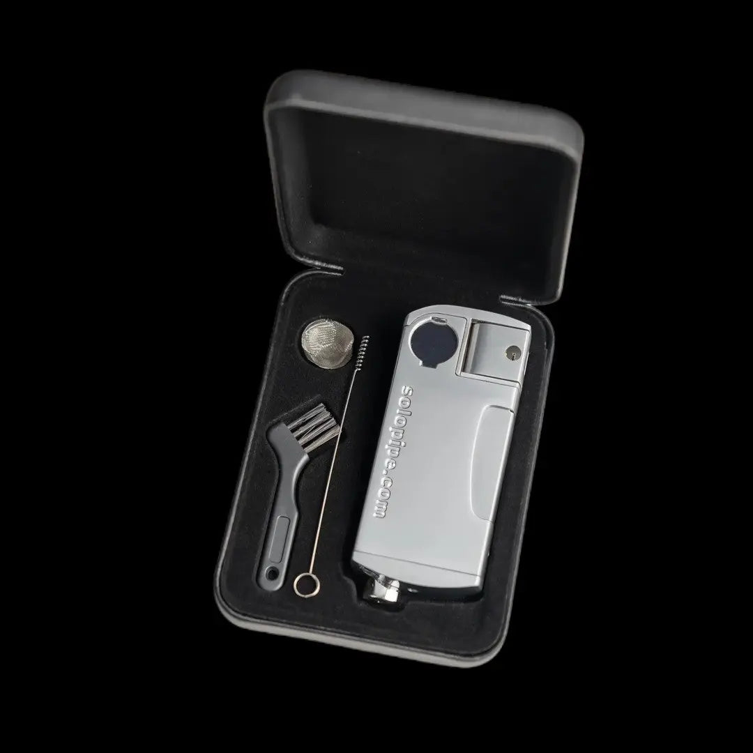 Original Solopipe Lighter & Pipe Combo — Chrome Edition - solopipe
