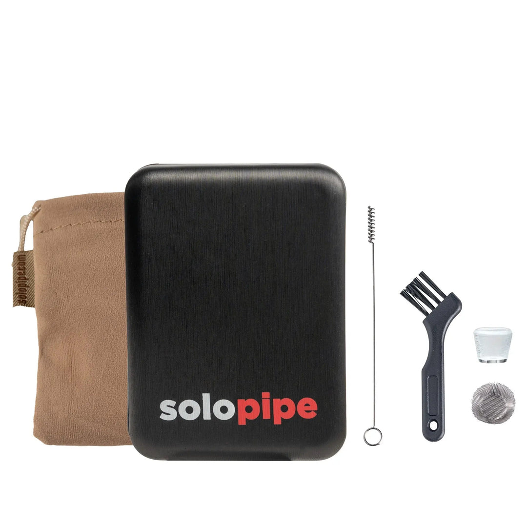 Solopipe Gold Combo with hard case, cloth bag, and accessories
