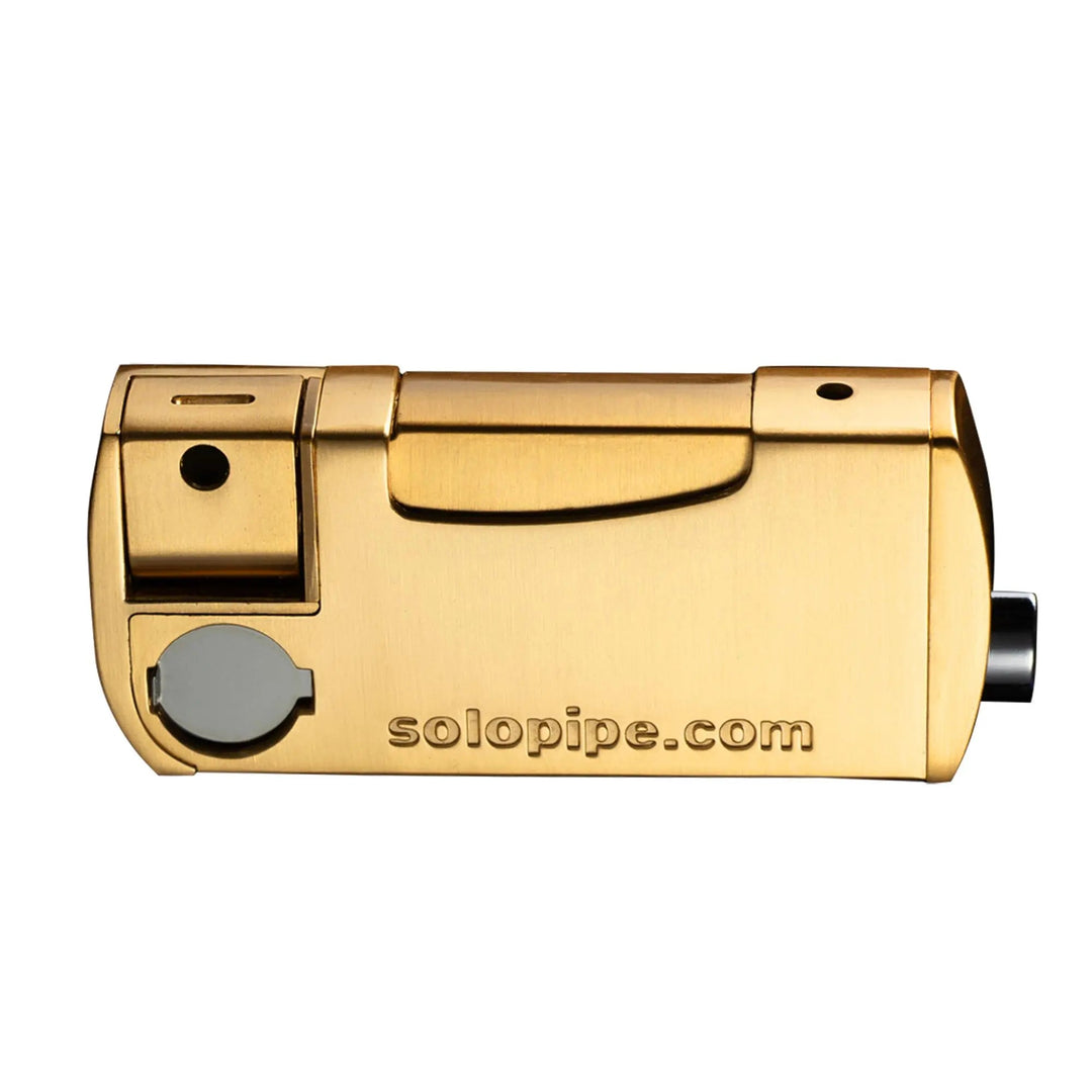 Original Solopipe Gold Lighter & Pipe Combo front view