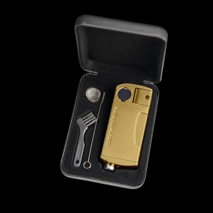 Original Solopipe Lighter & Pipe Combo — Gold Edition - solopipe
