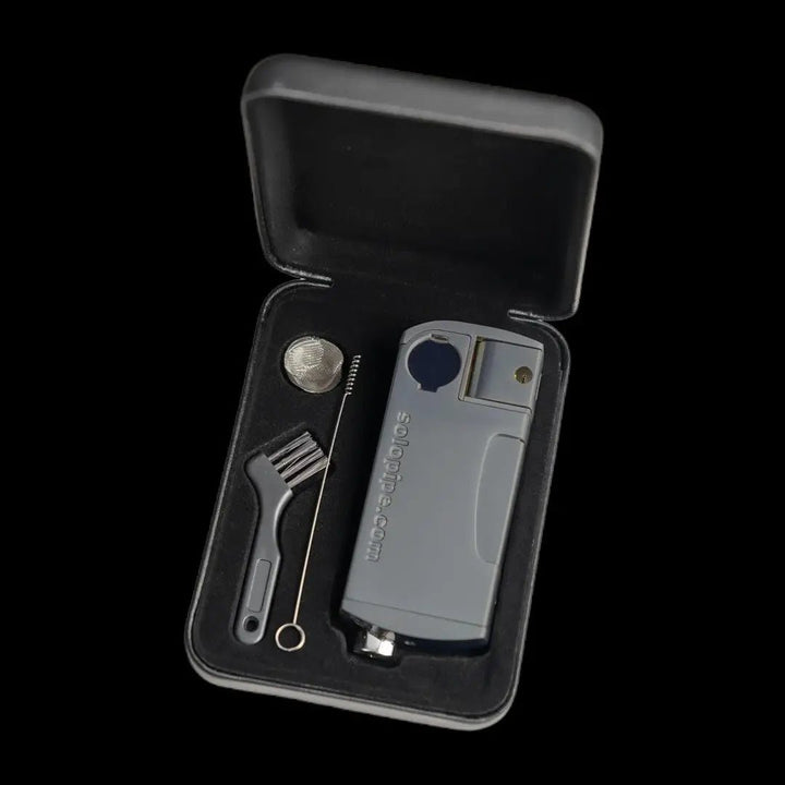 Original Solopipe Lighter & Pipe Combo — Gun Metal Edition - solopipe