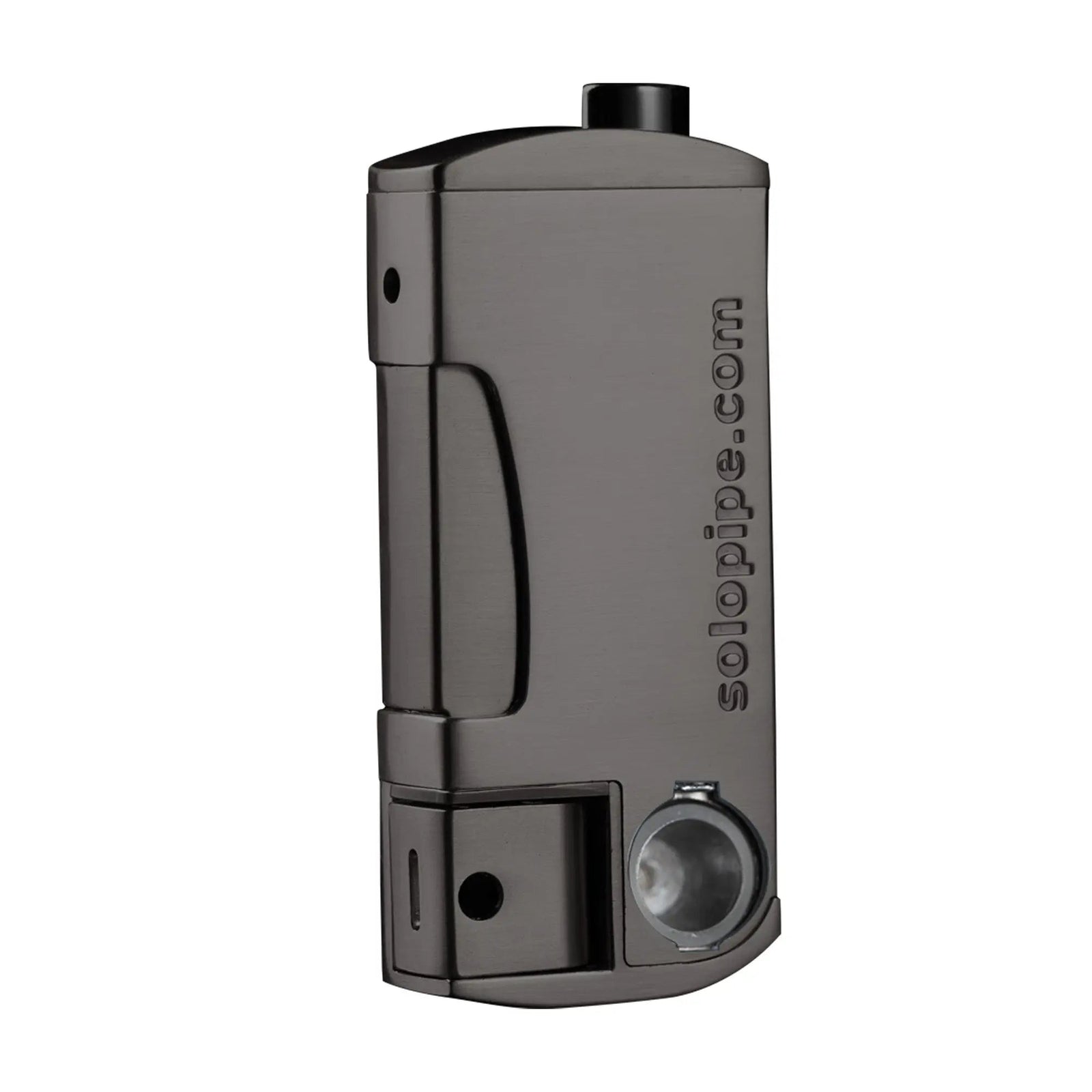 Original Solopipe Gun Metal Lighter & Pipe Combo front view