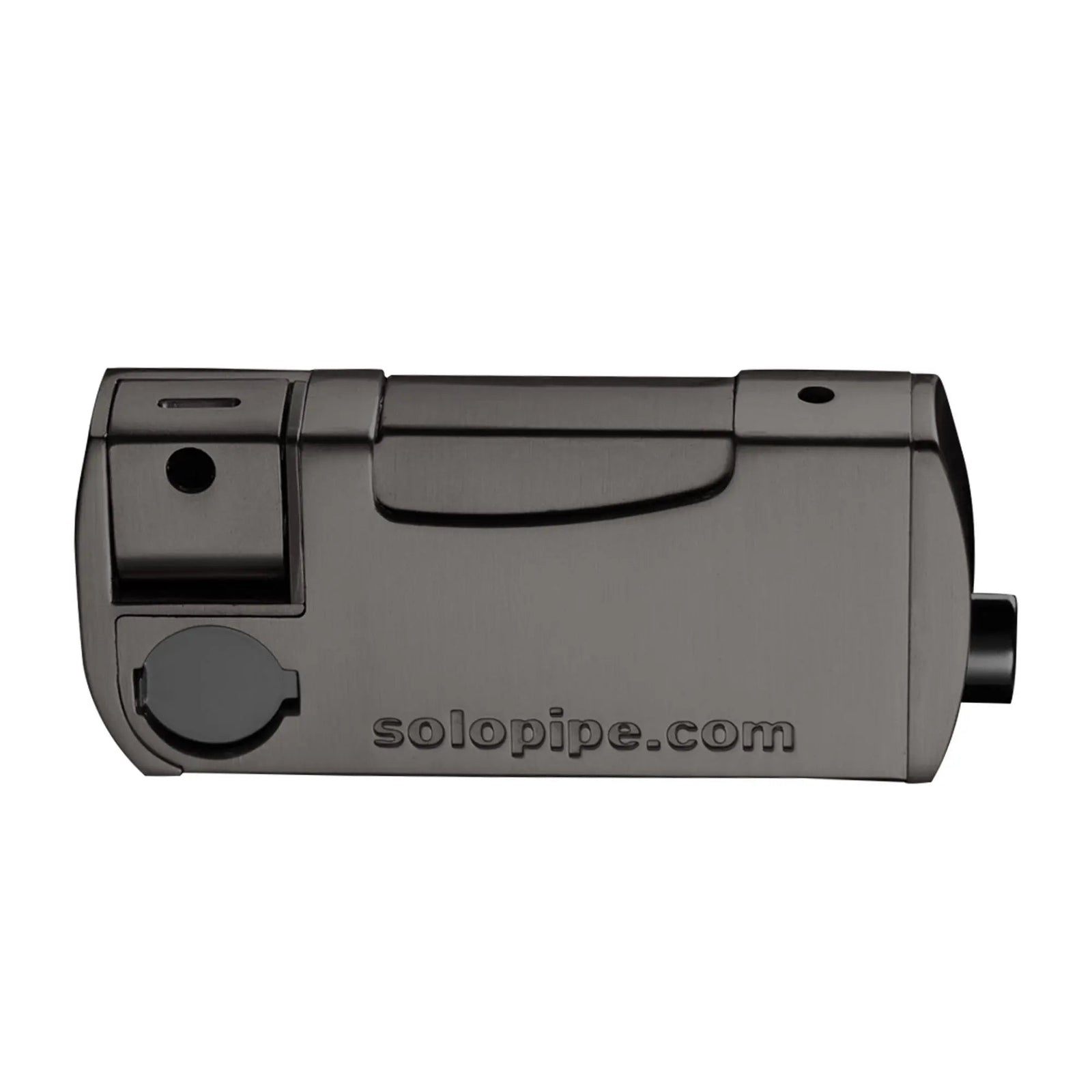 Original Solopipe Gun Metal Lighter & Pipe Combo front view