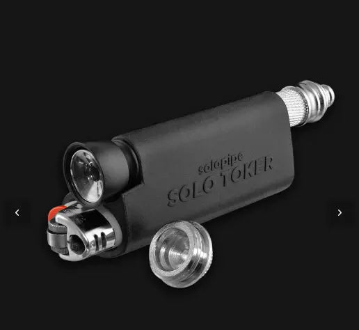 Solo Toker Lighter & Pipe — One - Handed Portable Pipe - solopipe