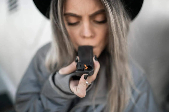 Close-up of Solopipe sliding bowl cover and metallic body