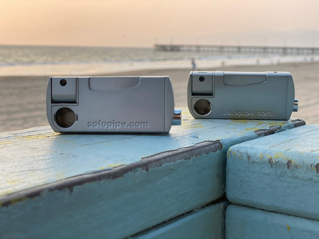 2-Pack Solopipe Classic Chrome | Refillable Self-Lighting Pipe