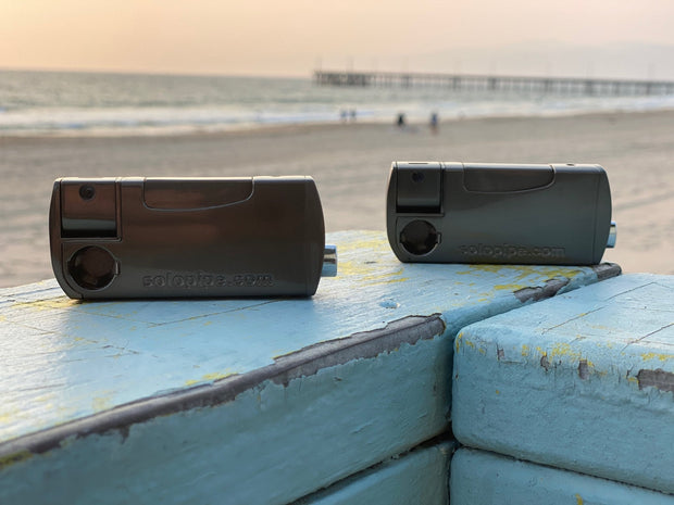 2 Pack The Original Refillable SoloPipe® Self Lighting Pipe - Luxuriant Gunmetal - solopipe