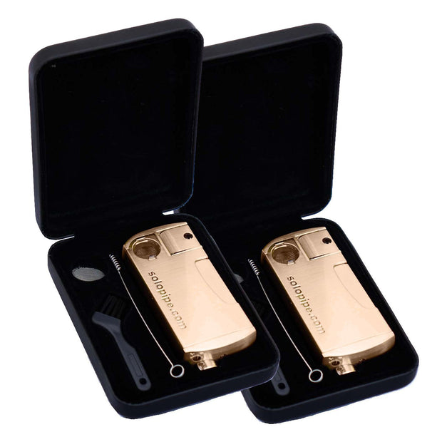 2 Pack The Original Refillable SoloPipe® Self Lighting Pipe - Provincial Rose Gold - solopipe